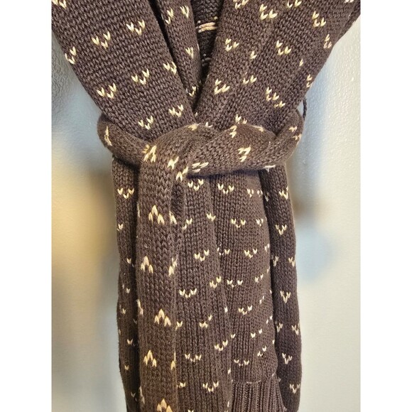 Vintage hand knit Brown Chaps cardigan with belt women's size petite medium - Picture 5 of 12